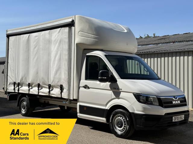 Man Tge 2.0 3140d FWD LWB Euro 6 (s/s) 2dr Curtain Side Diesel White