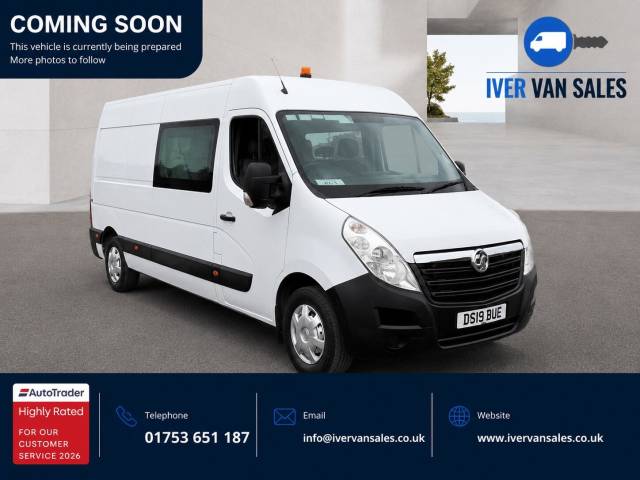 Vauxhall Movano 2.3 CDTi 3500 Crew Van FWD L3 H2 Euro 6 6dr (7 Seat) Combi Van Diesel White